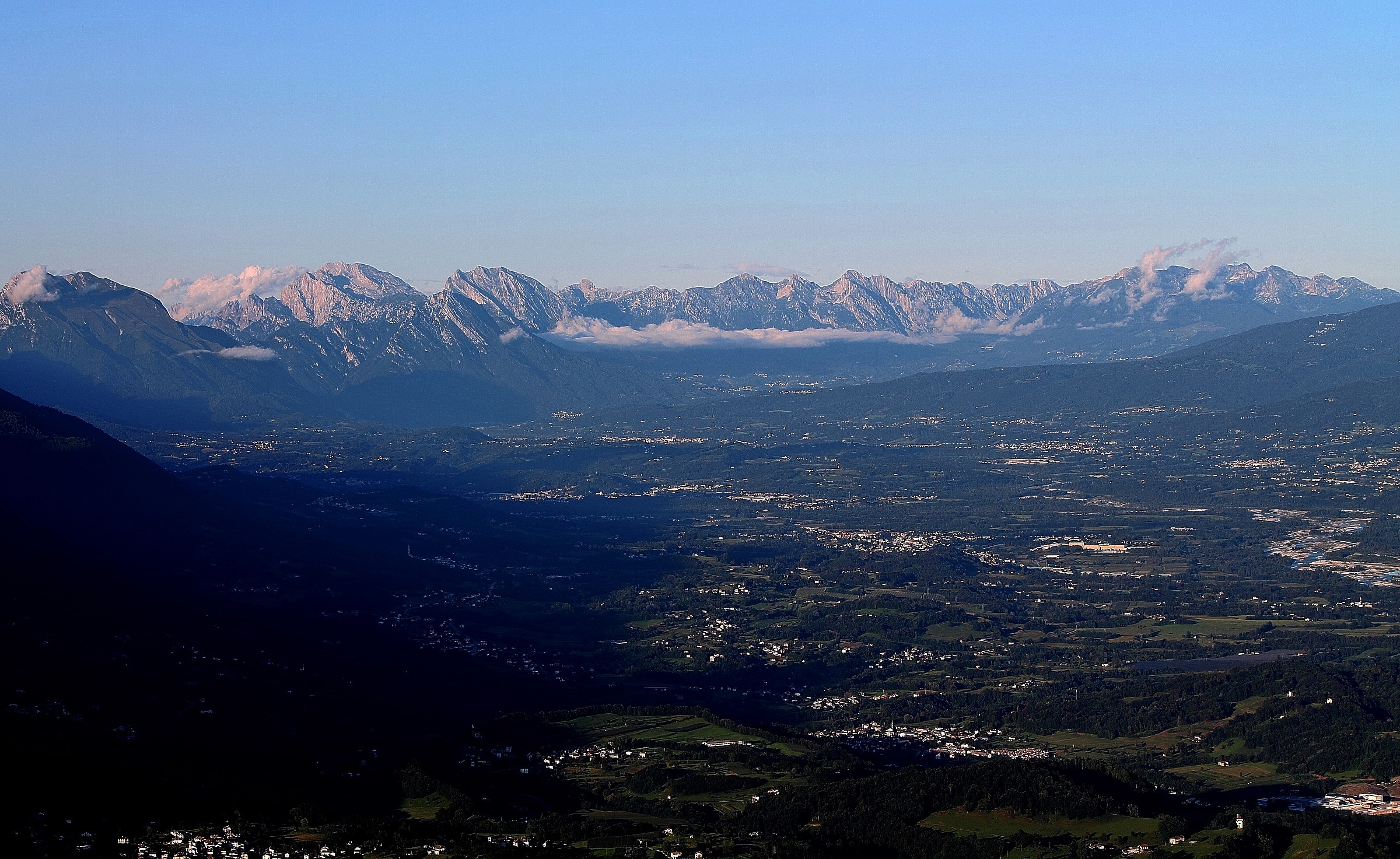 panorama of mountain valley belluna..dal oats feltre (bl)