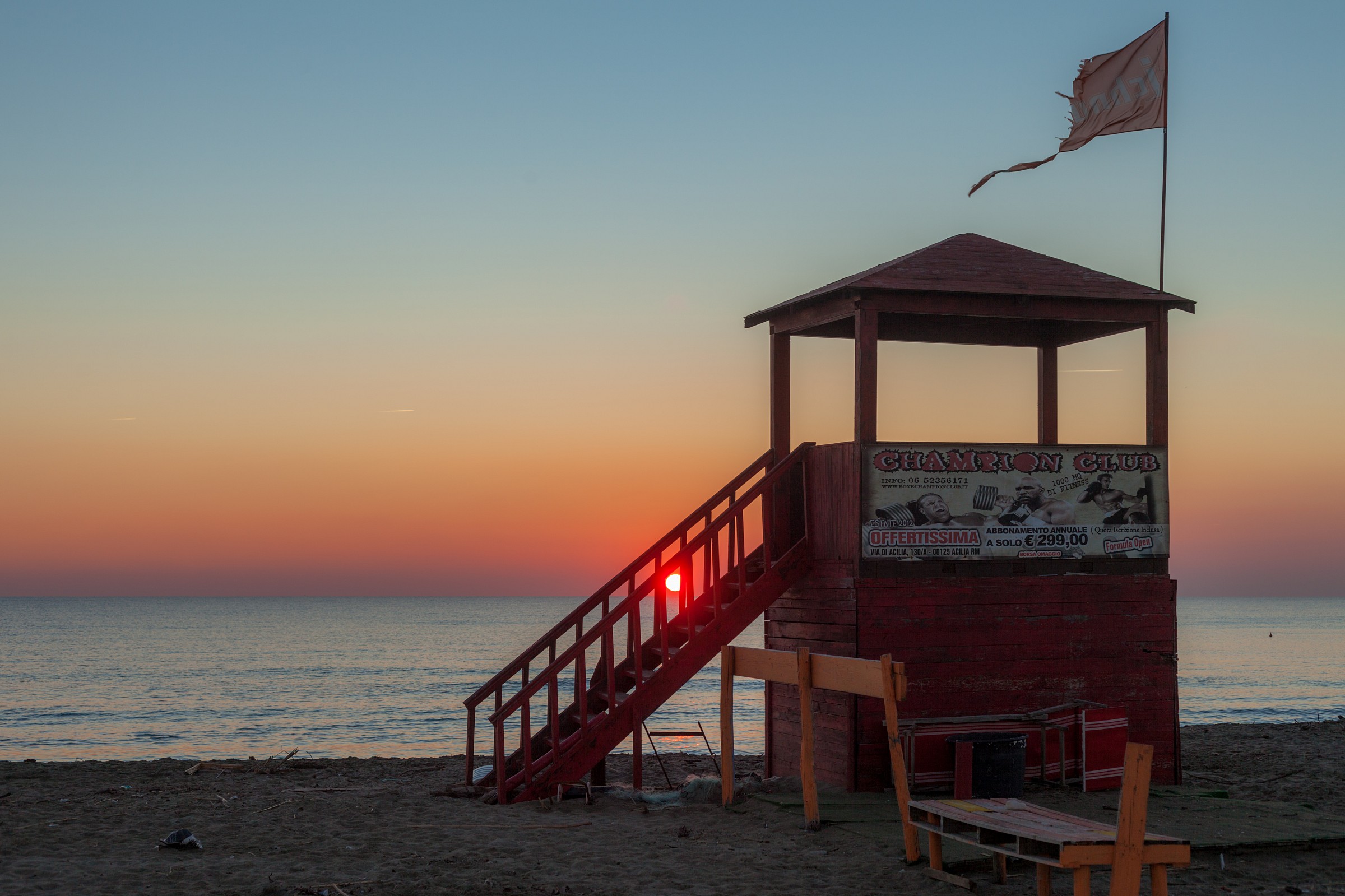 litorale romano: tramonto invernale