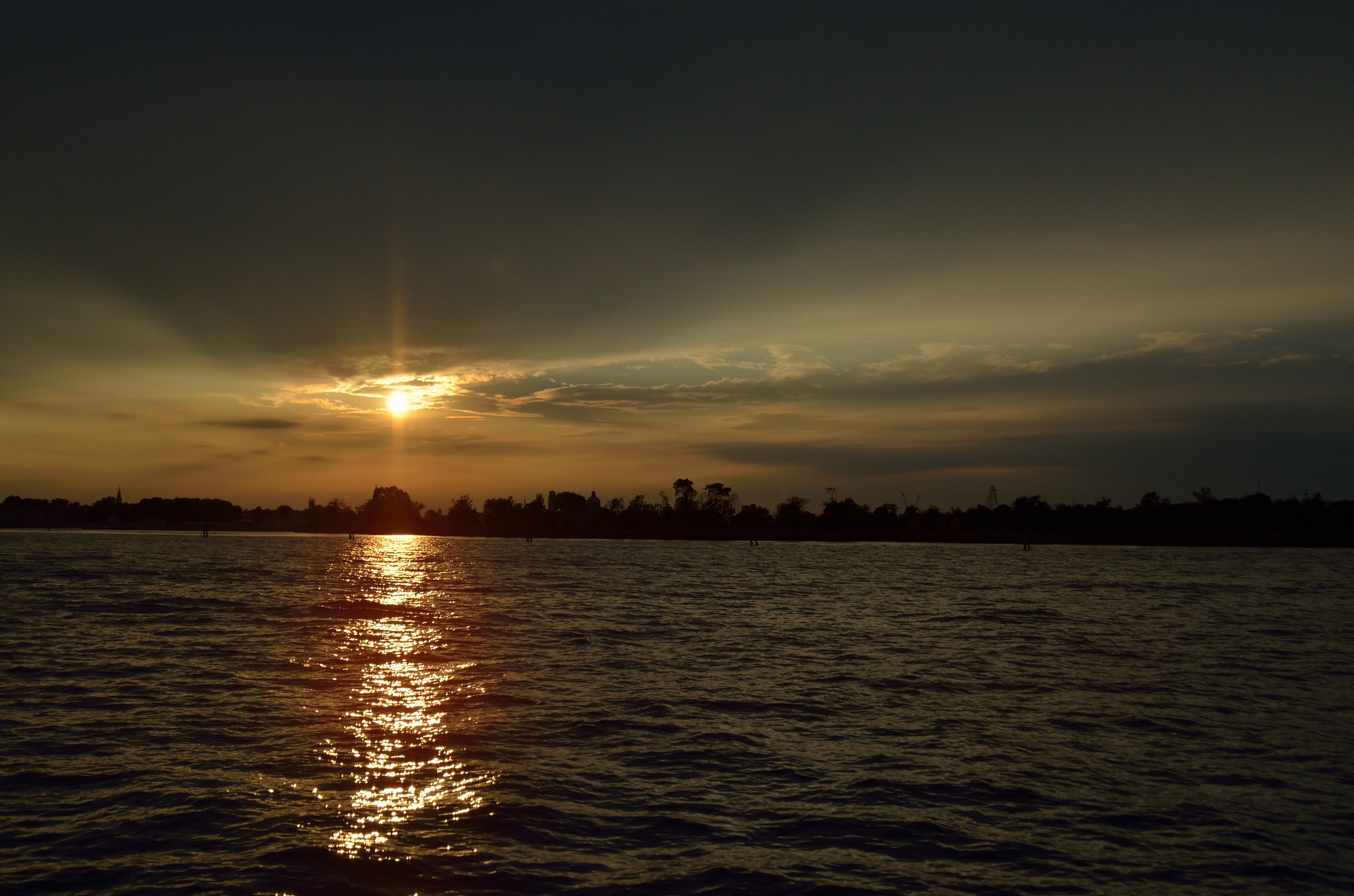 sunsets in the lagoon