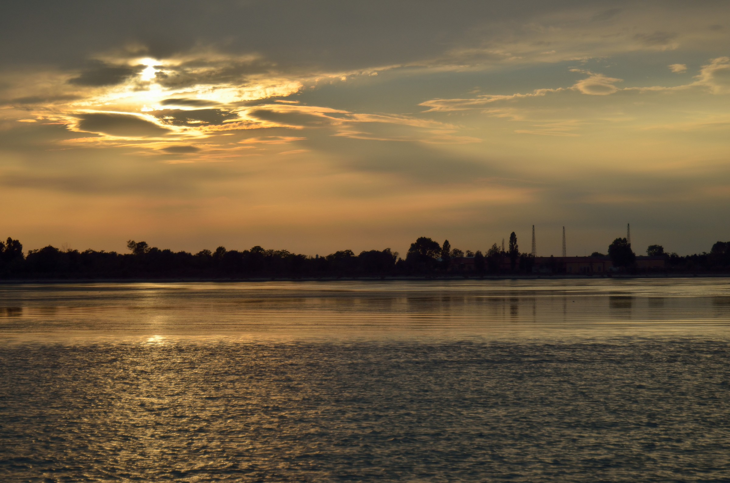sunsets in the lagoon