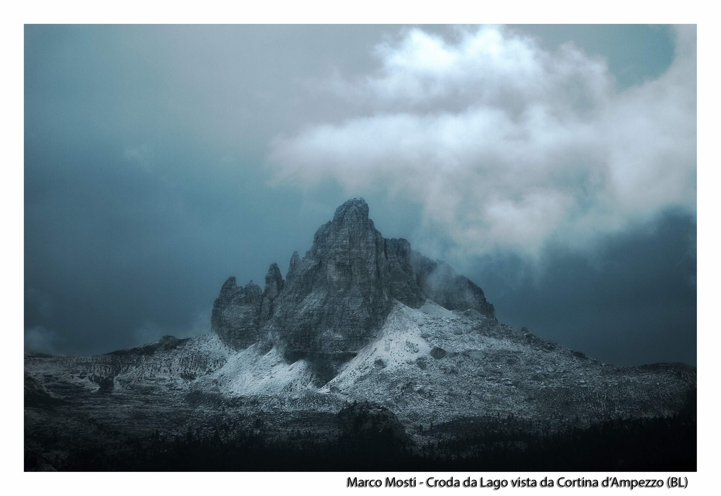 Croda da Lago view from Cortina d'Ampezzo