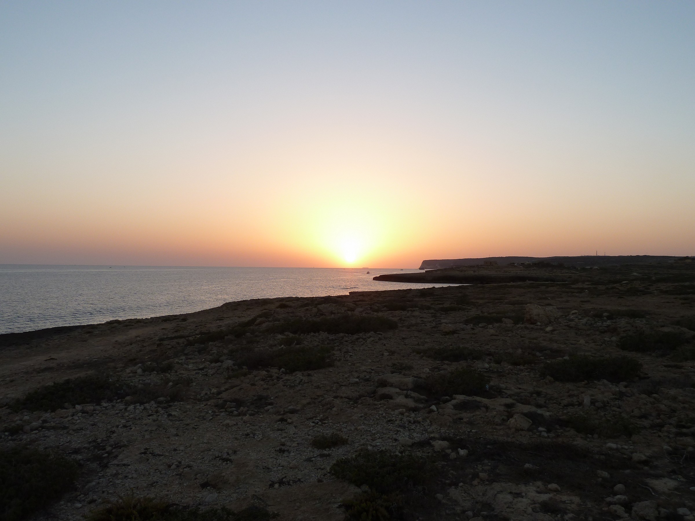 sunset on Lampedusa