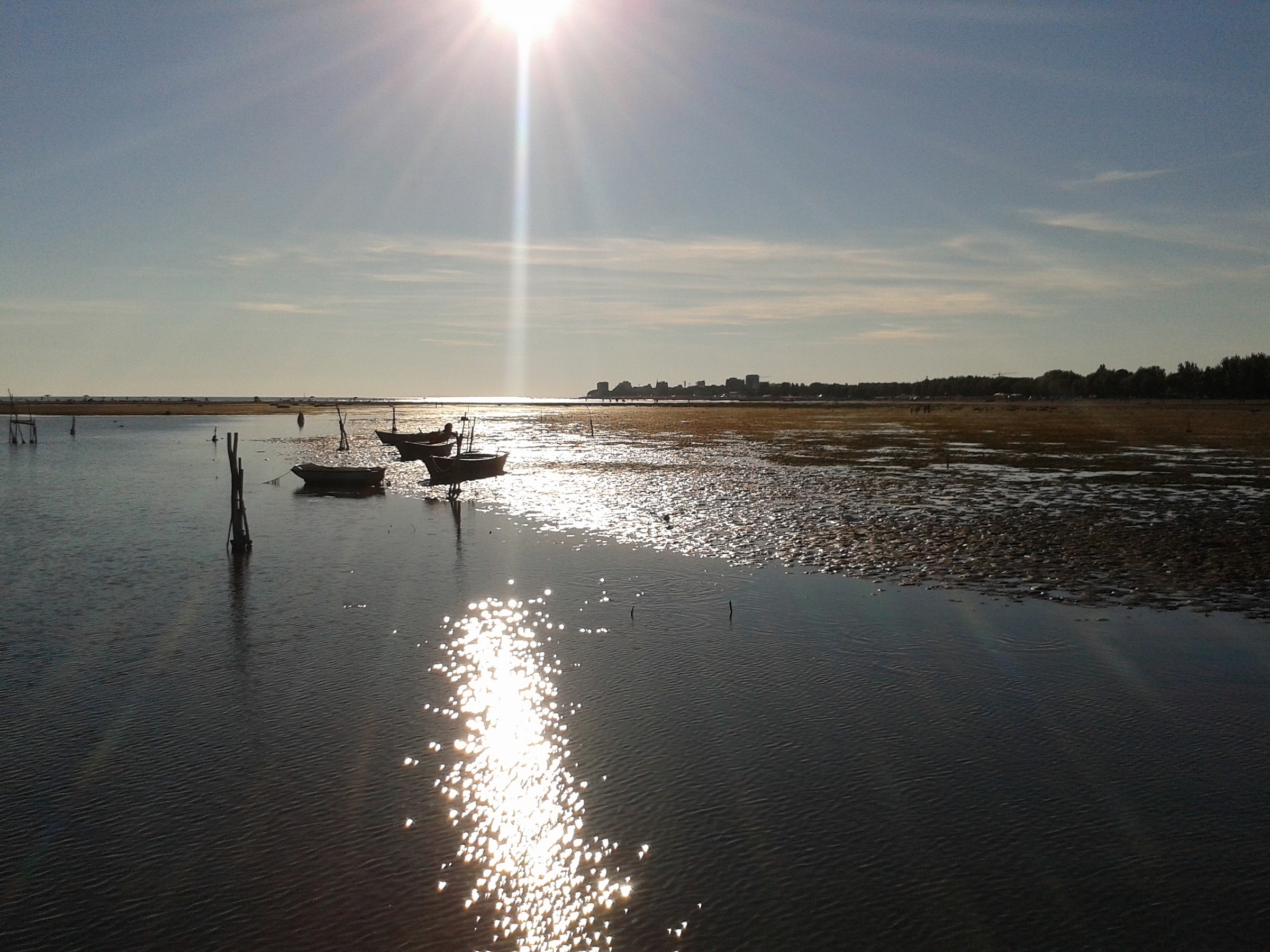 Boats on the lagoon of Grado