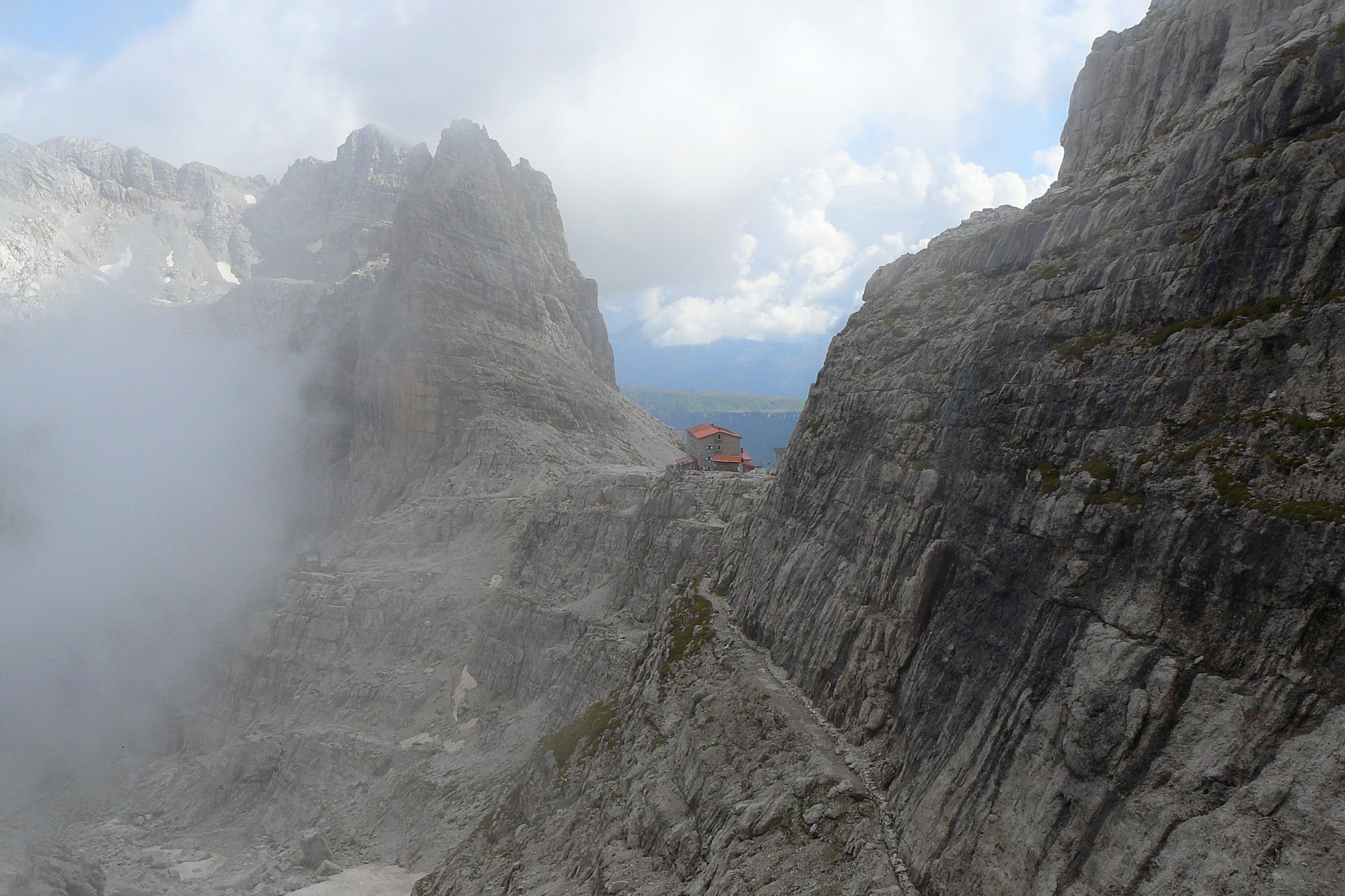 Tosa refuge in the Brenta Dolomites