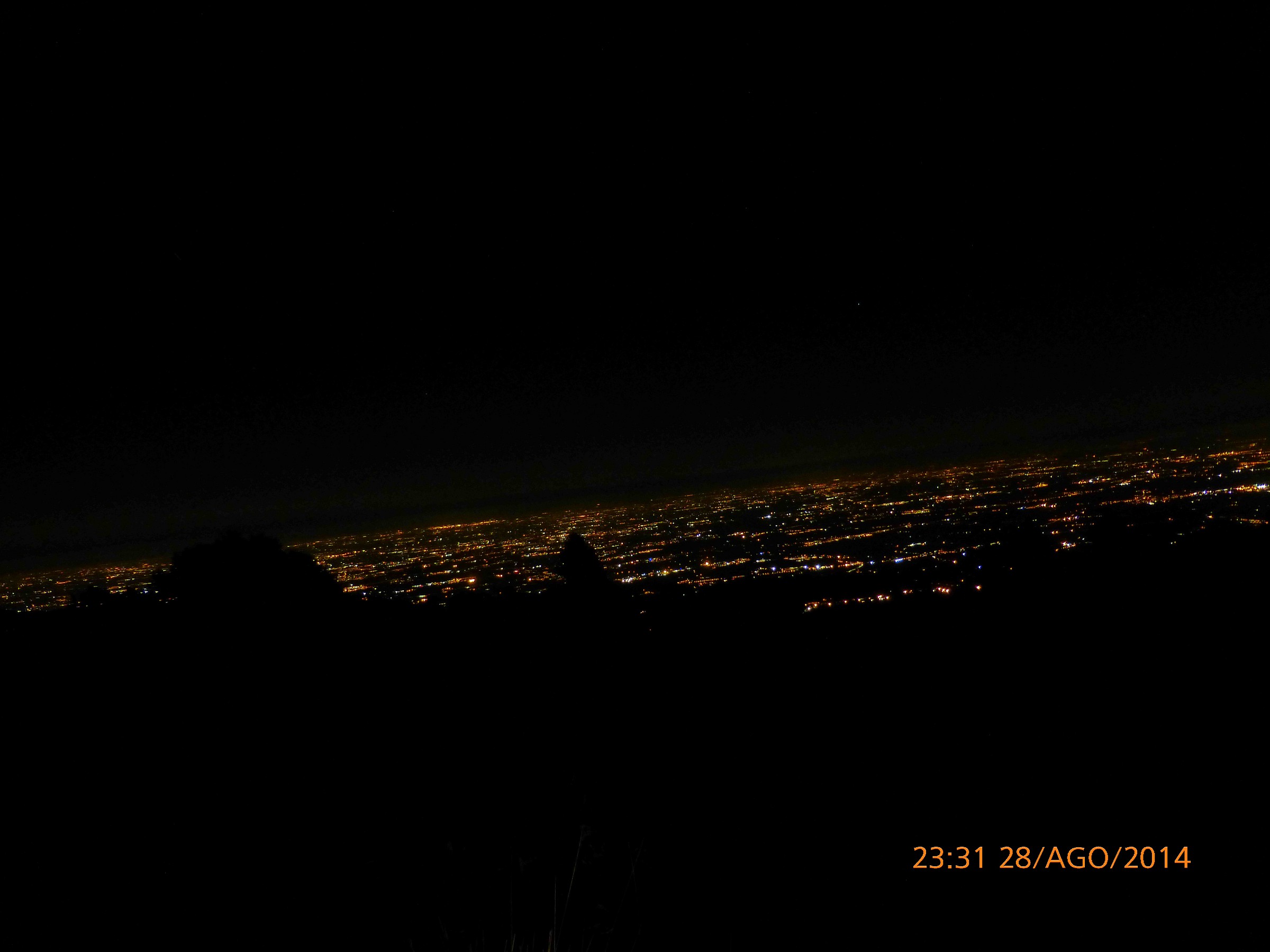 Panorama in notturna pianura Vicentina