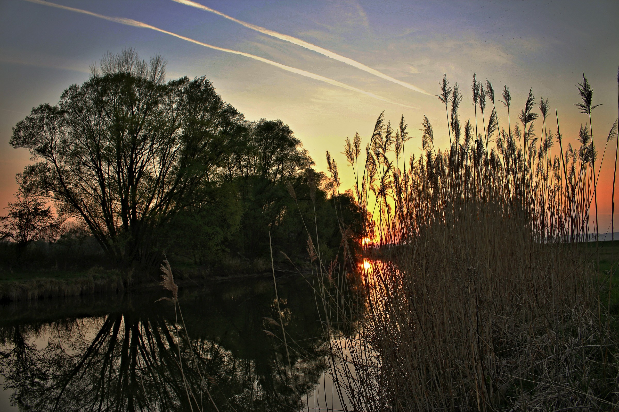 Sunset in river Ipel 2