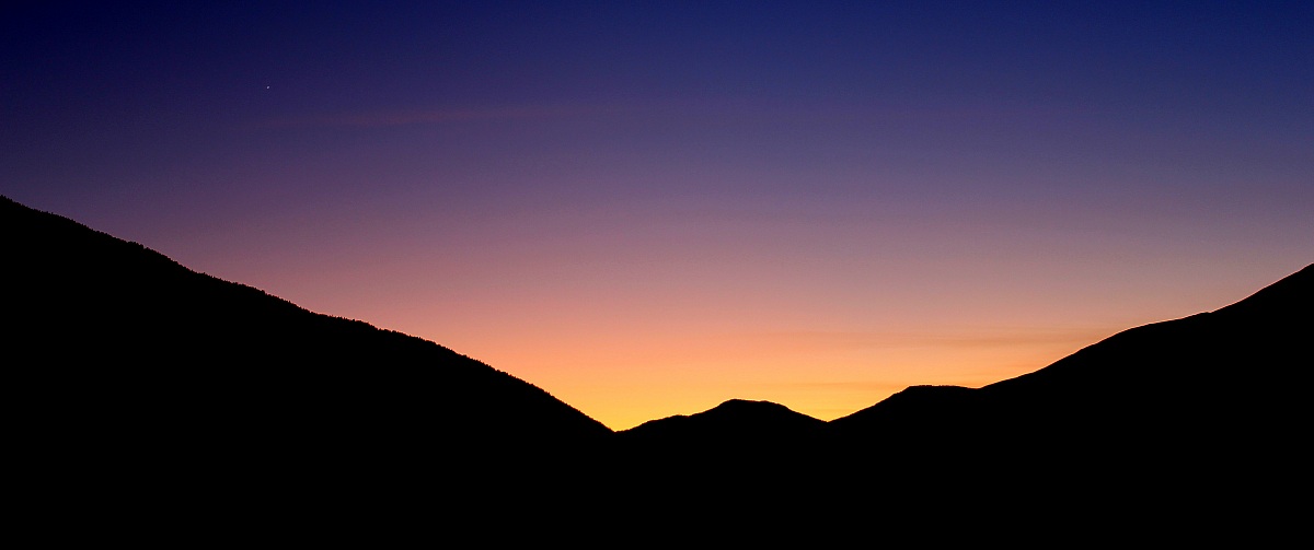 Montagne in tramonto