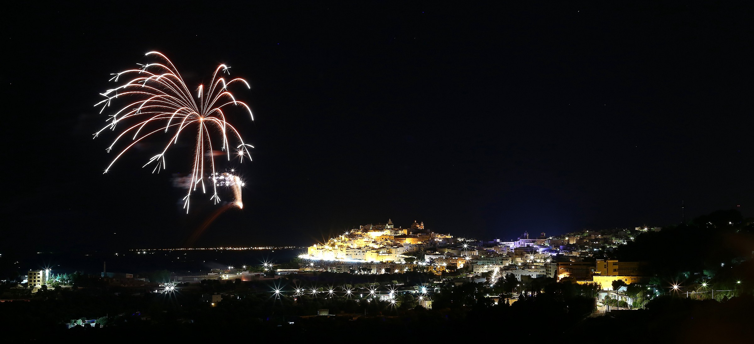 fireworks at midnight