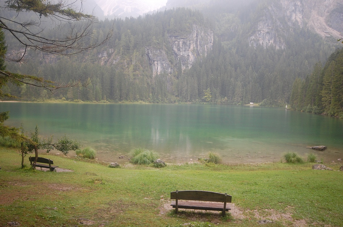 Lake Tovel in a rainy day