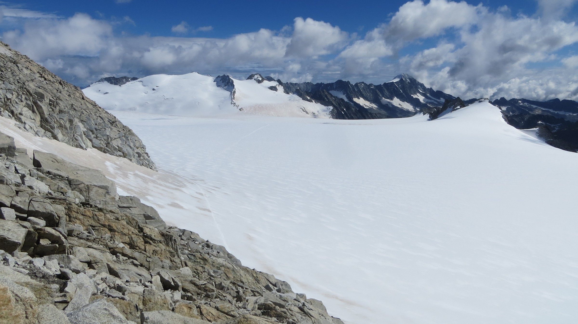 ghiacciaio dell'Adamello,pian di neve.