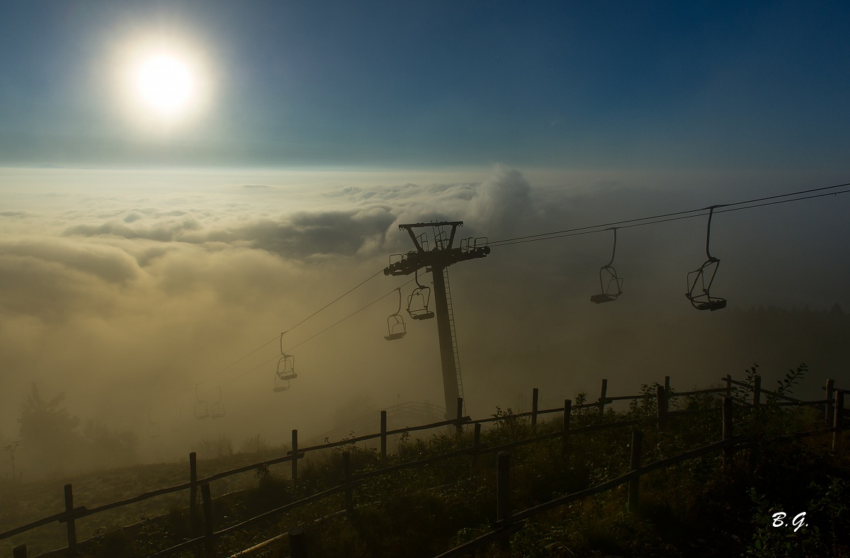 The clouds at dawn on Mottarone