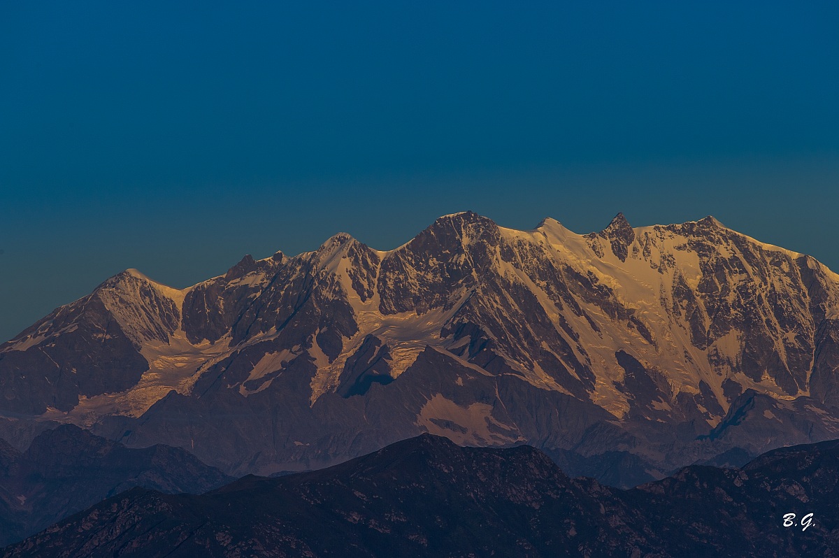The Monte Rosa seen from Mottarone