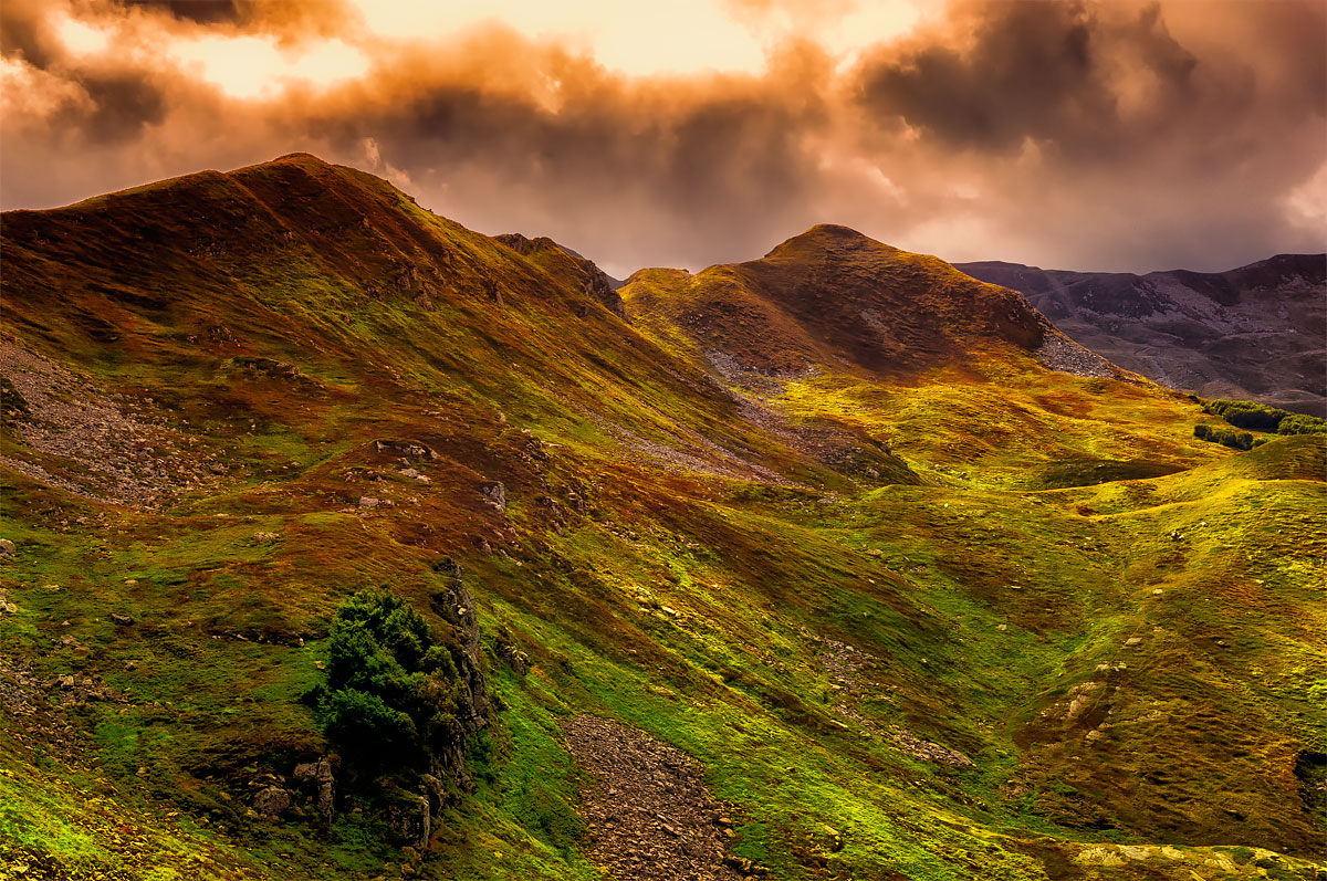 Uphill towards the mountain bocco, 1800metri