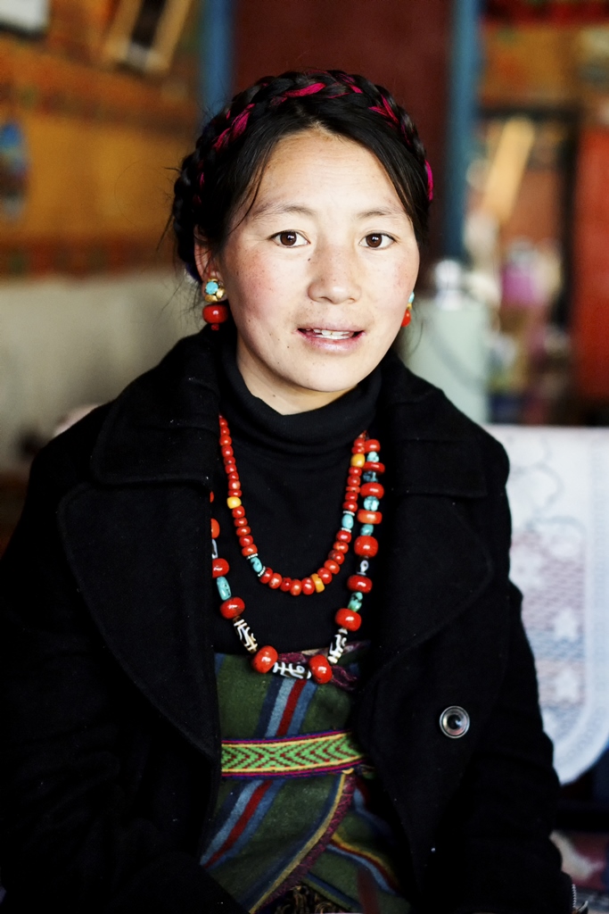Woman in Everest valley