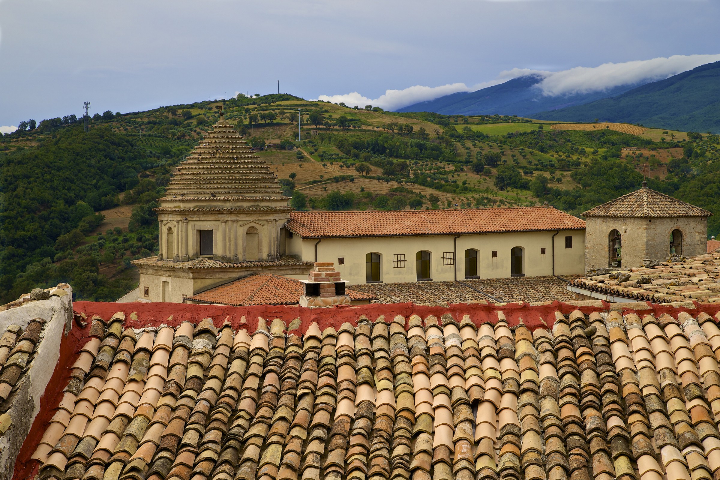 Torano Castello. Mother Church and dome Norman