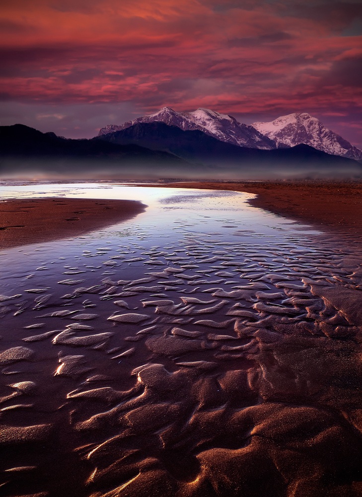 a moment after the sunset