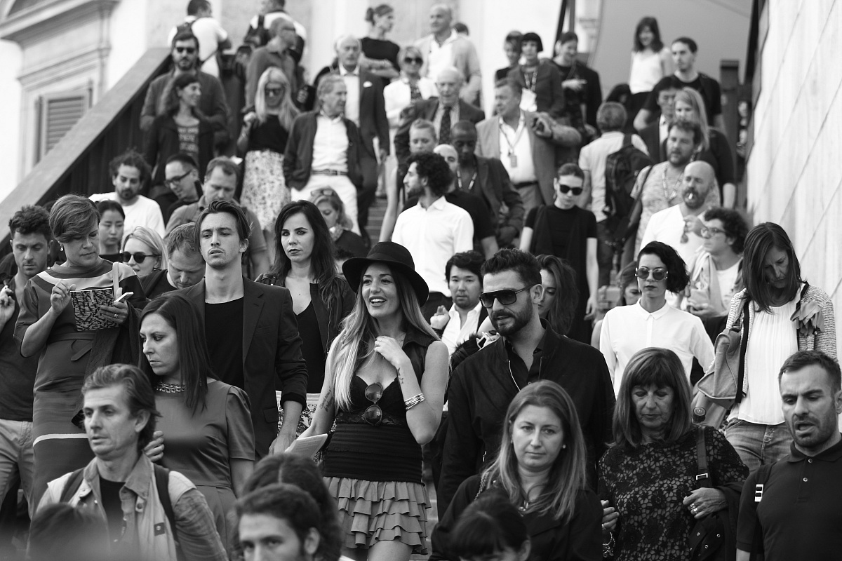 L'uscita dalla sfilata