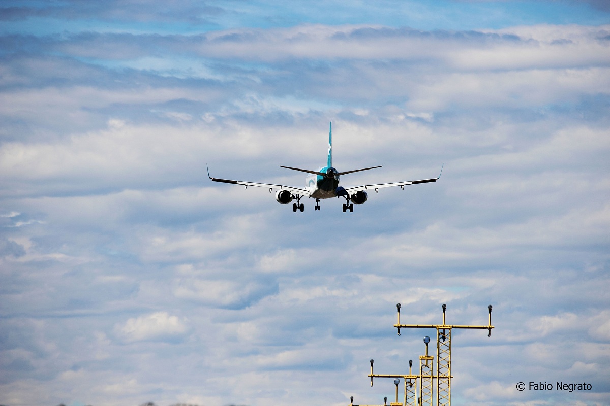 Short final on limc rwy 35L