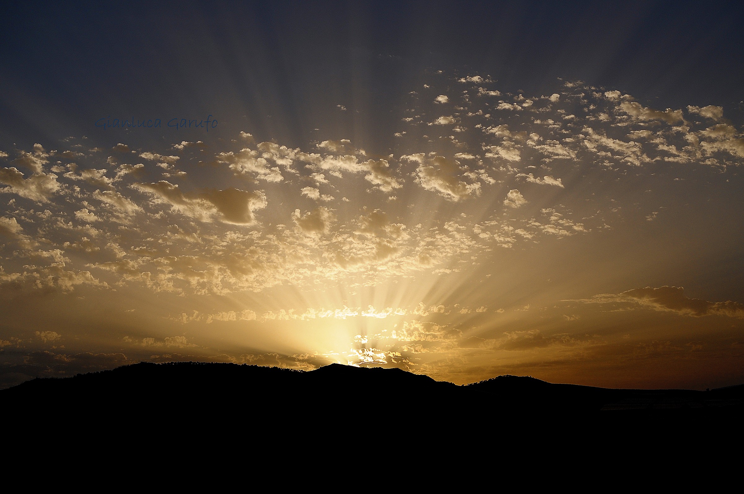 The light of a sunset