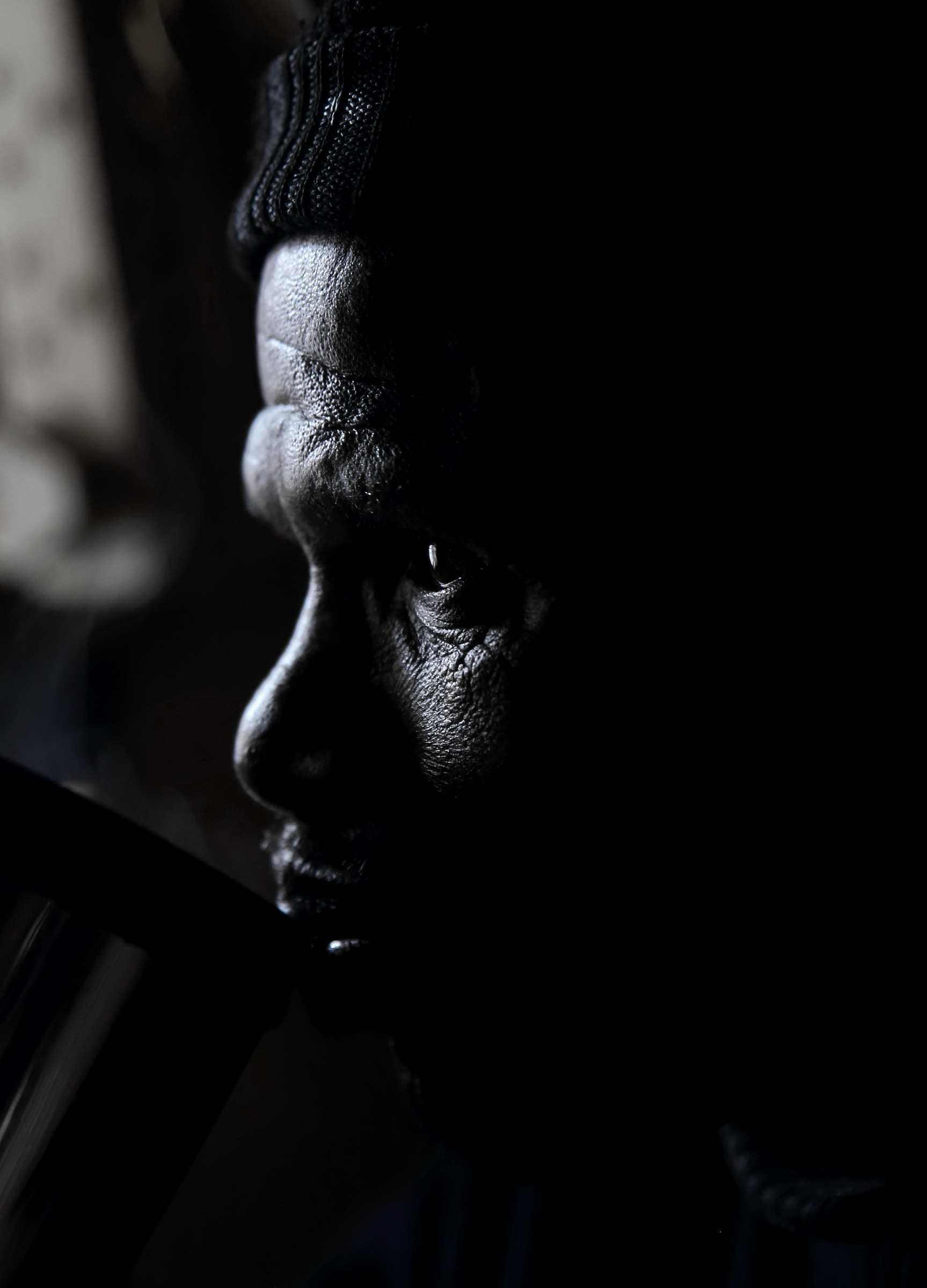 Langa township - man sipping coffee