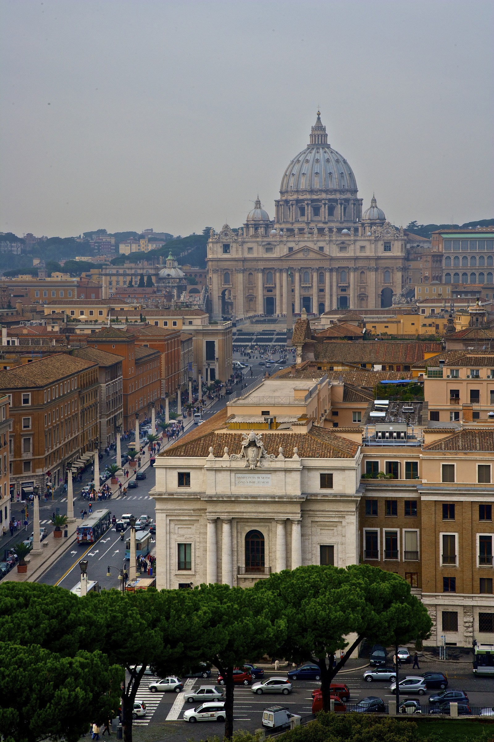 Roma, via della Conciliazione da Castel Sant'Angelo