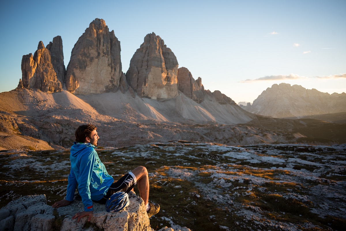 sunset at the Tre Cime di lavaredo