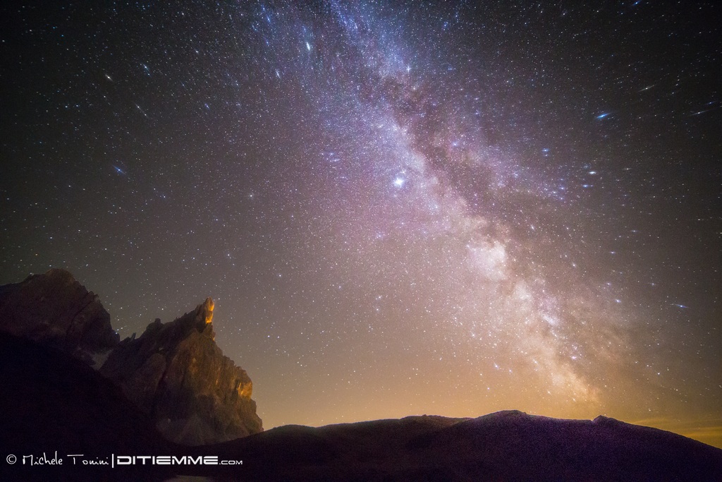 Pale di San Martino and milky way