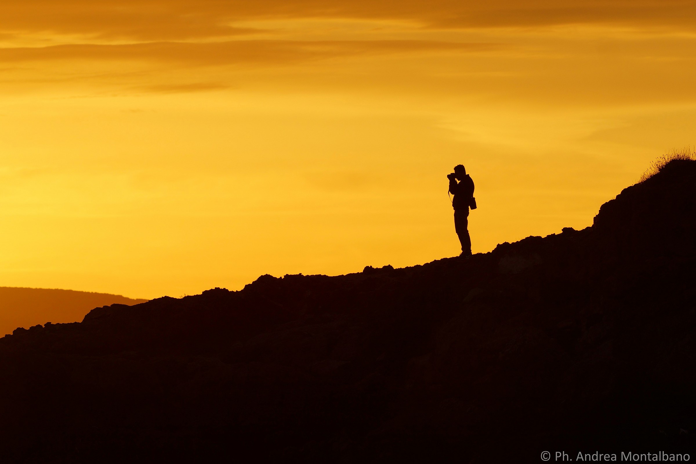 fotografo al tramonto