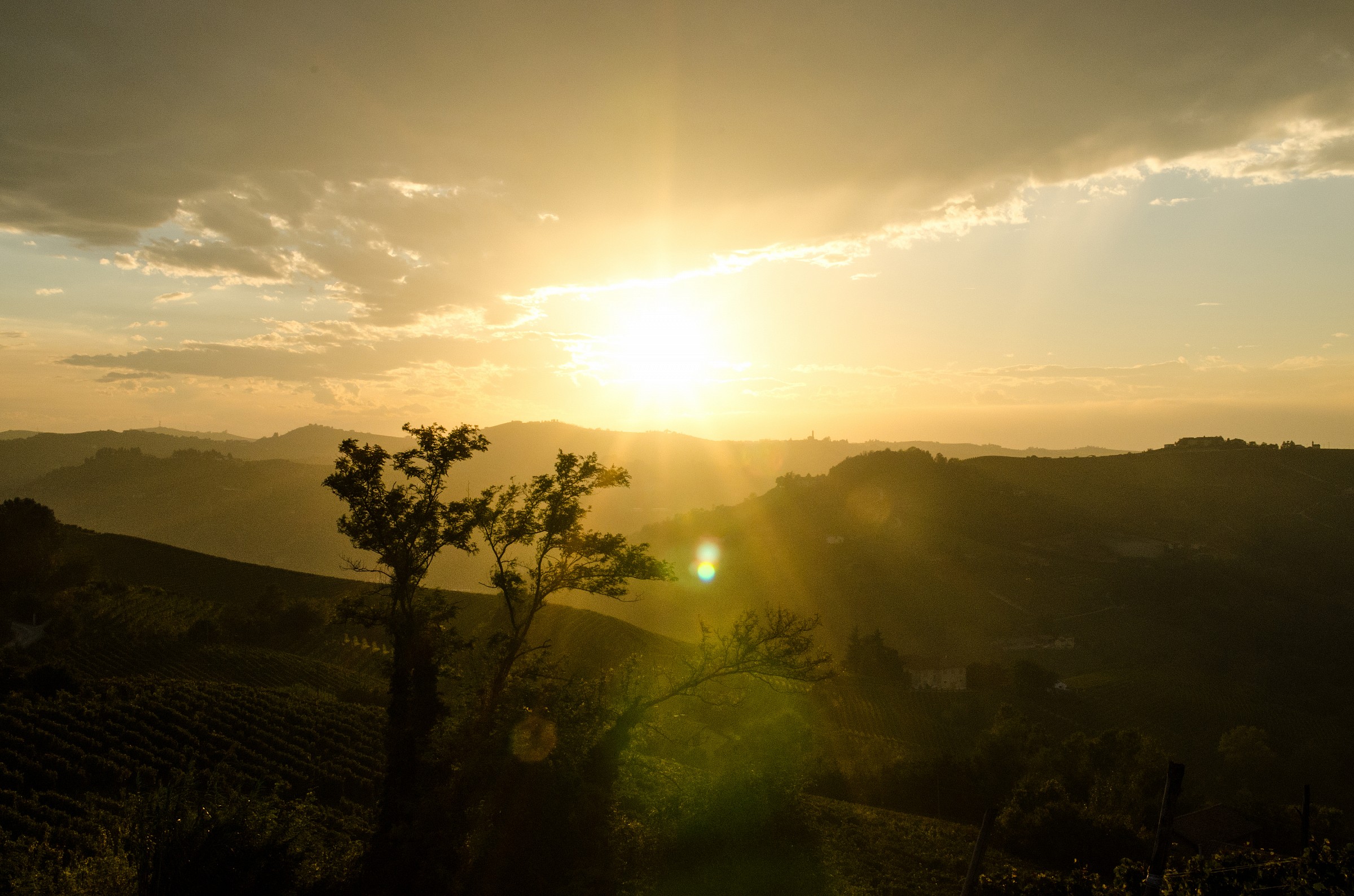 Sunset from the tower of Contini