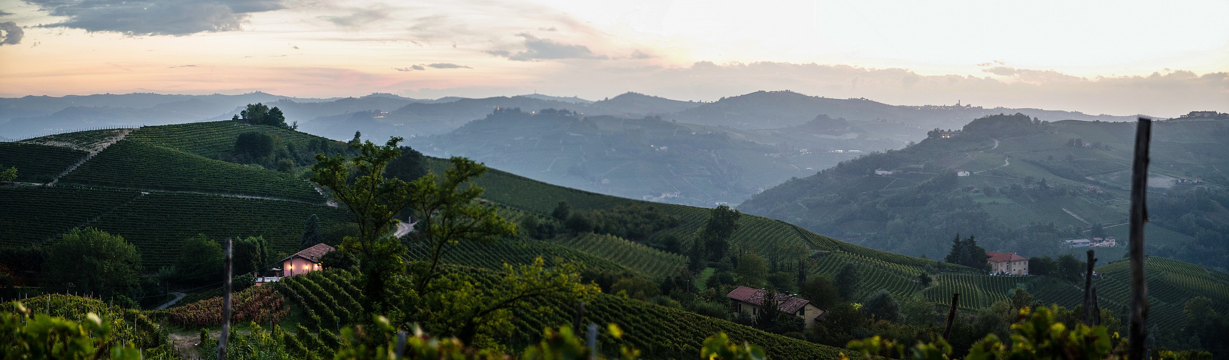 Sunset on the hills of Monferrato