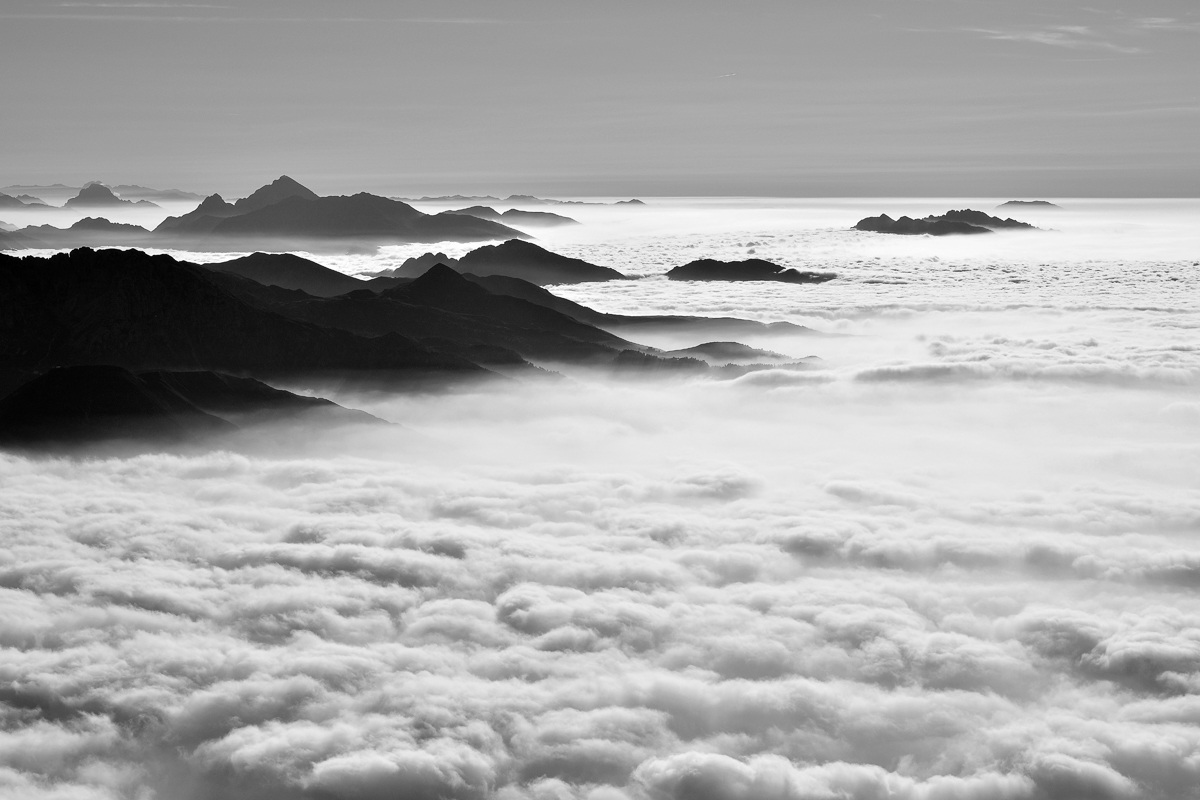 Paesaggio in bianco e nero