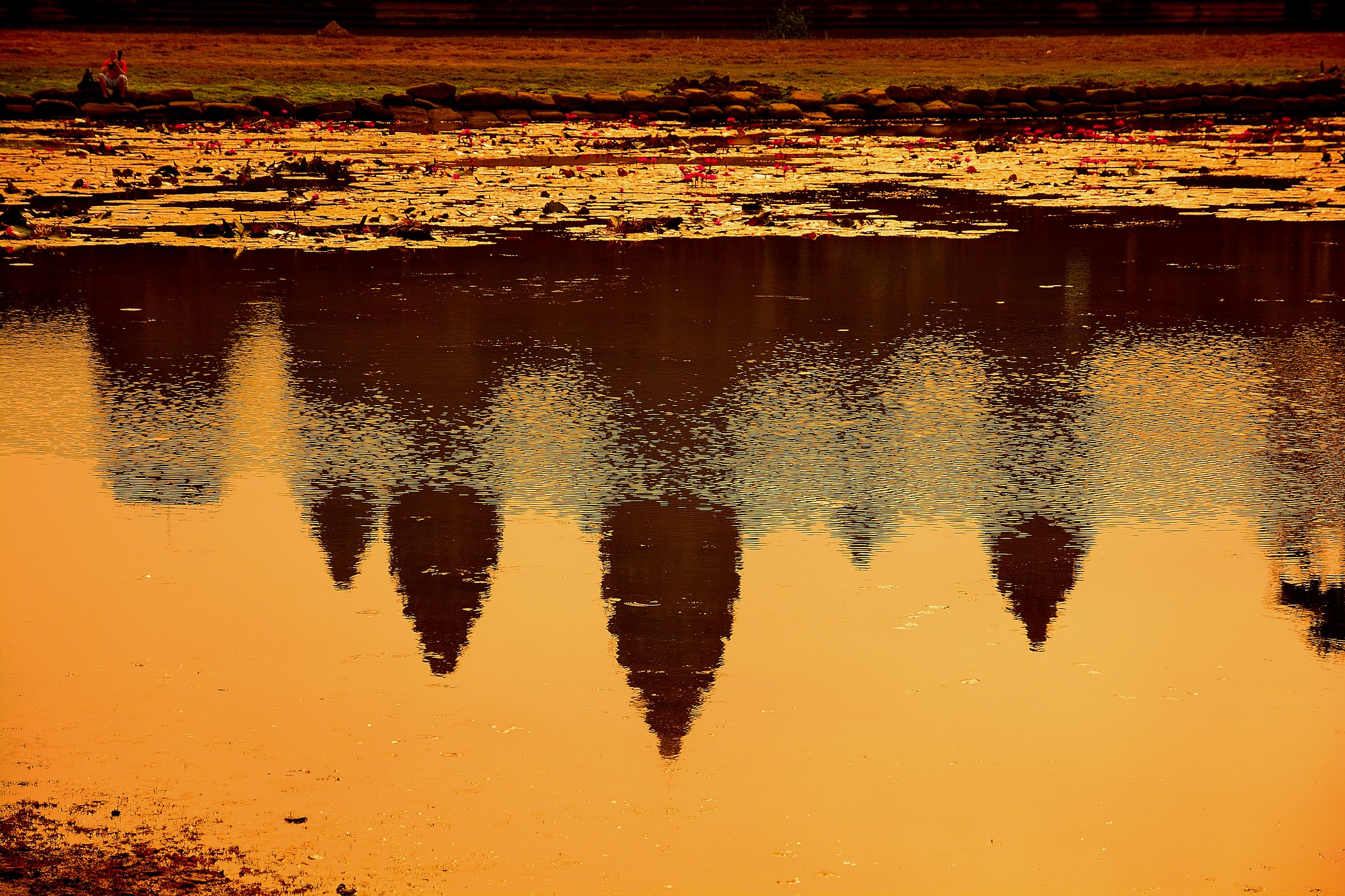 riflessi a angkor wat - cambogia