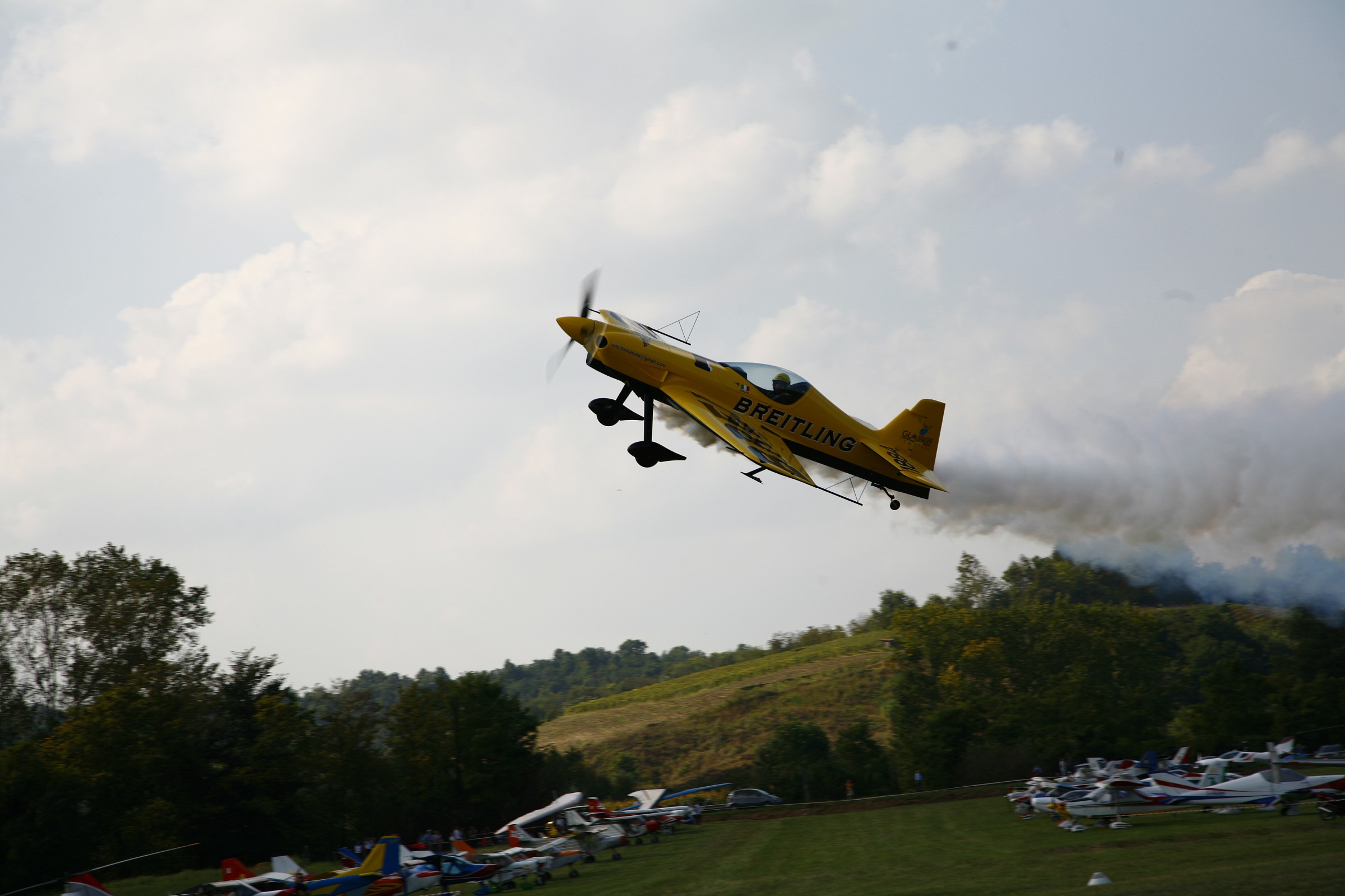 A myth of aerobatic flight in one of his last flights