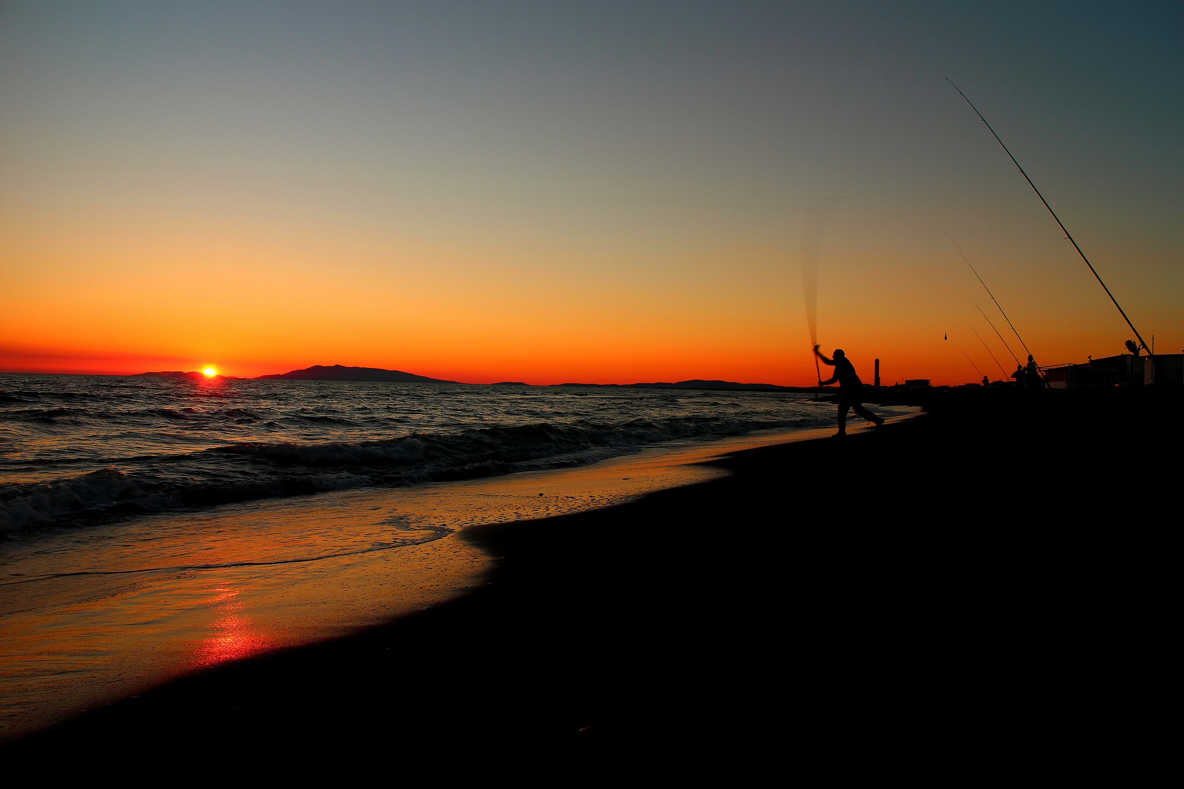 il lancio del pescatore