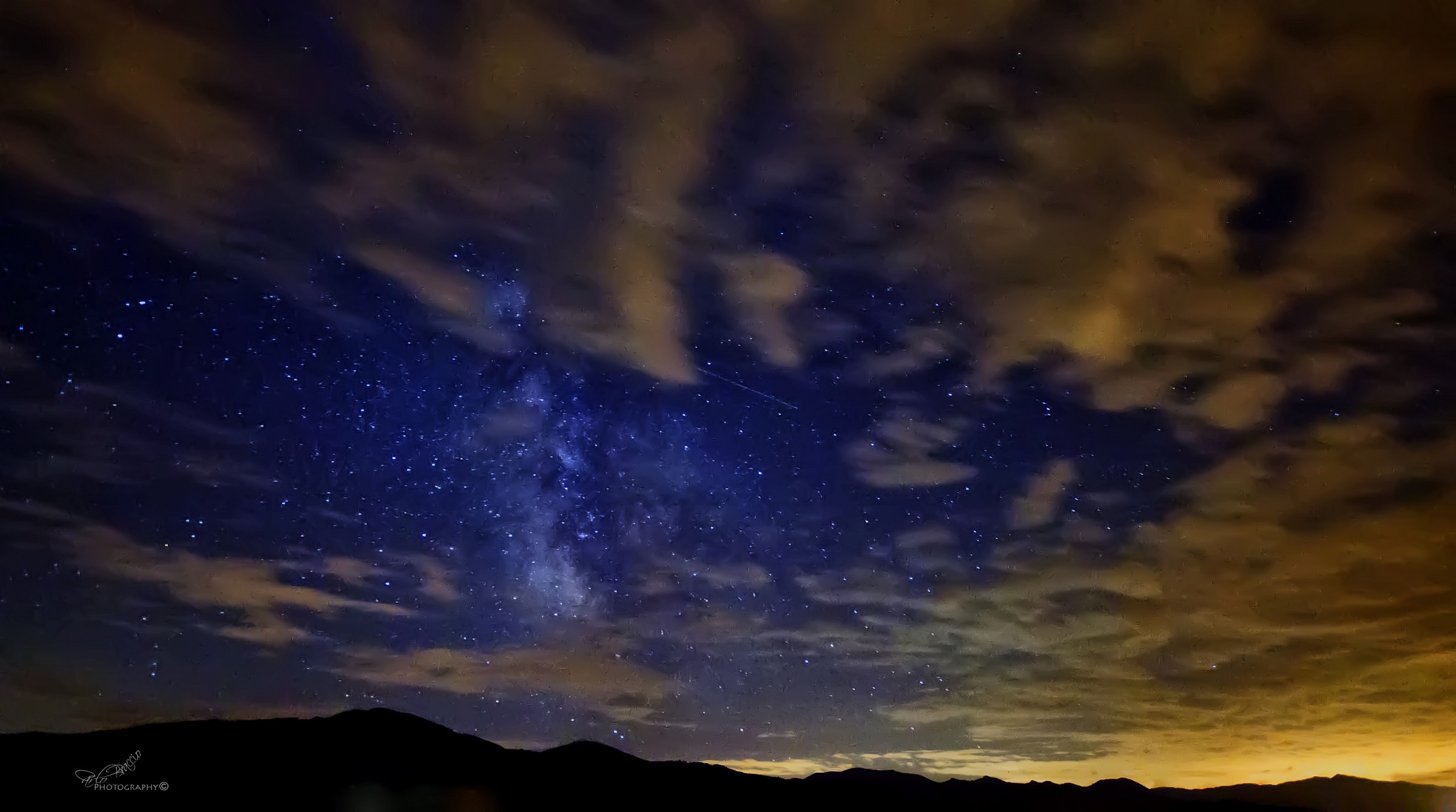 the Milky Way in the clouds