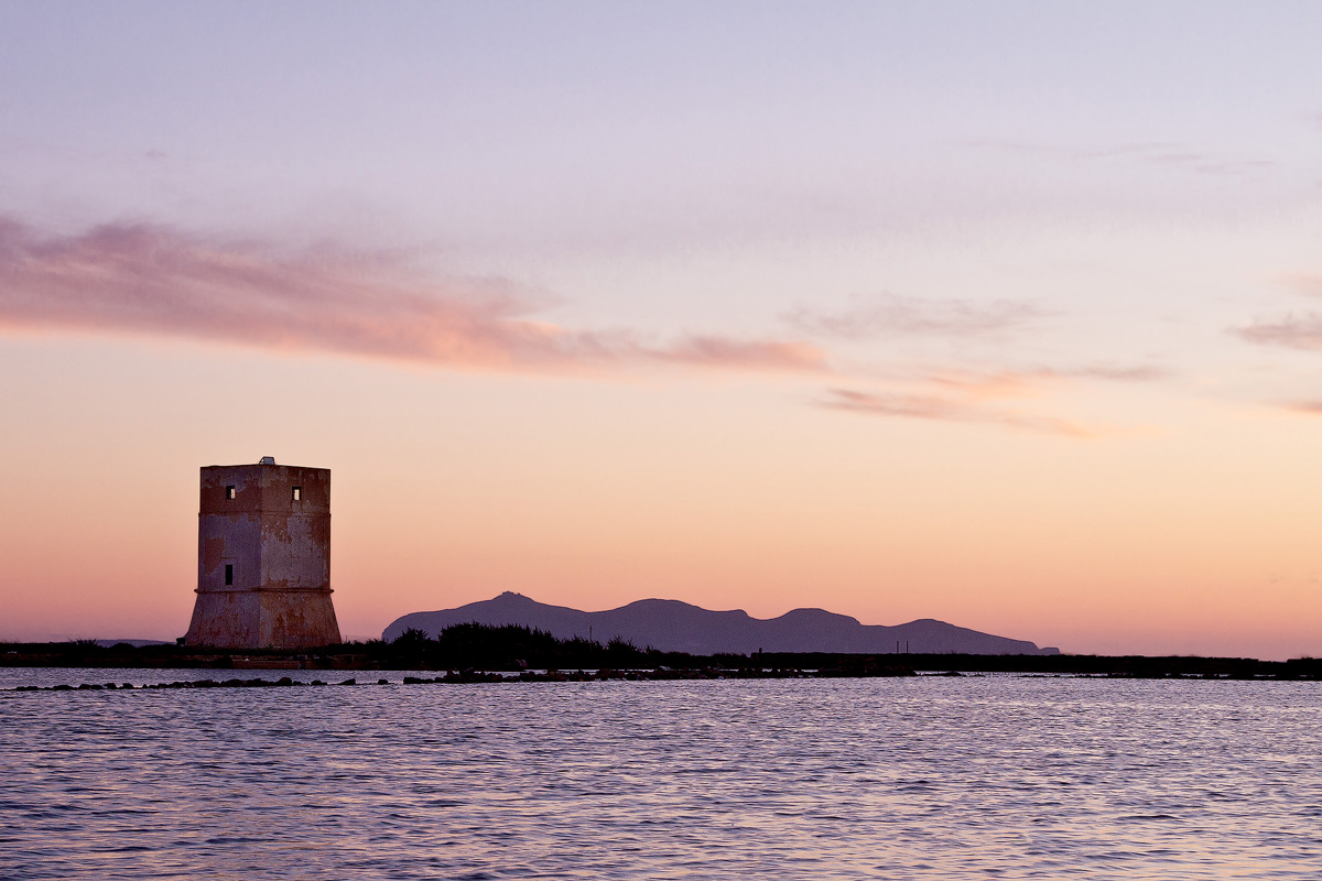 Tramonto sulle saline