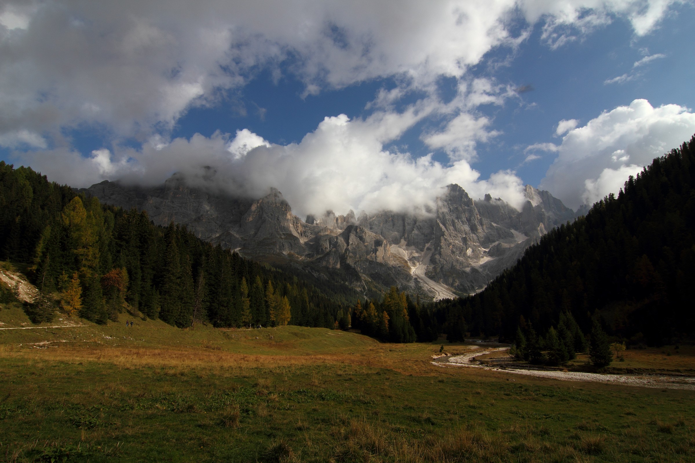 Pale di San Martino in the clouds