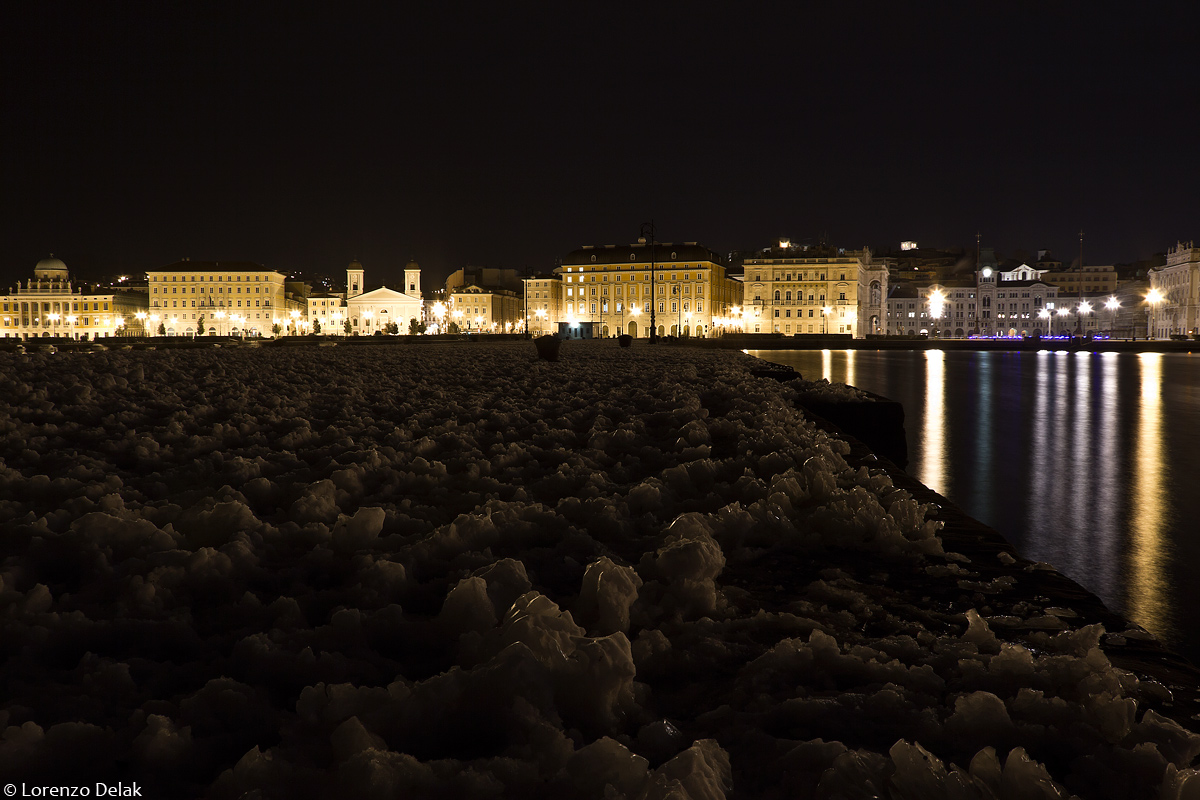 The Molo Audace with half a meter of ice