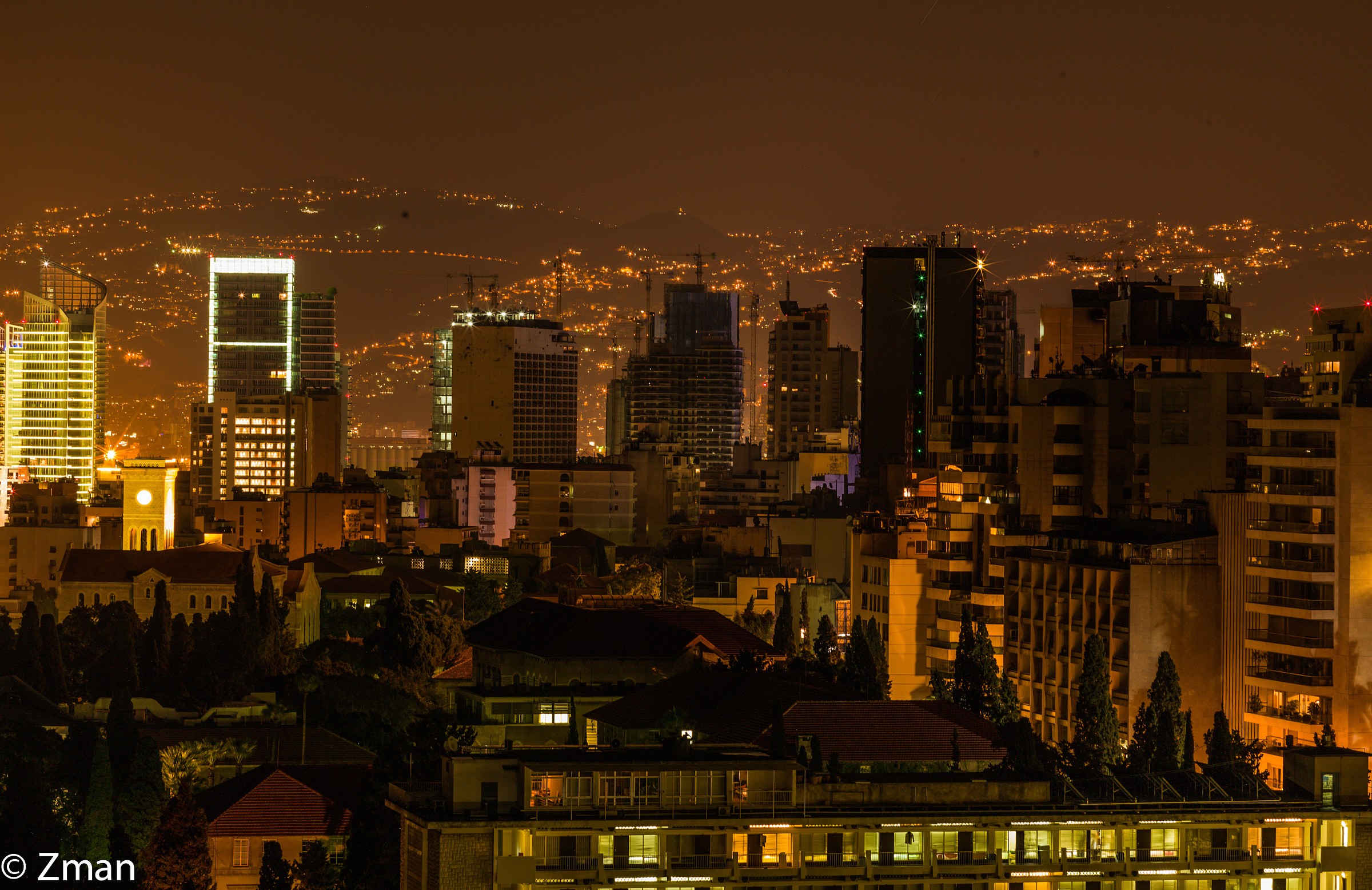 Beirut notte dalla mia finestra