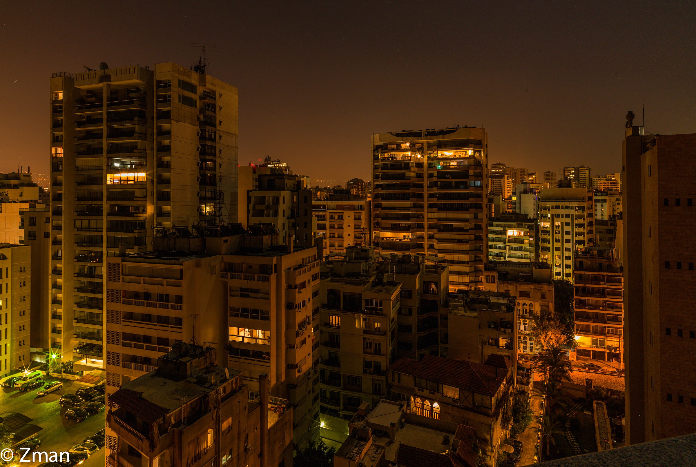 Beirut notte dalla mia finestra