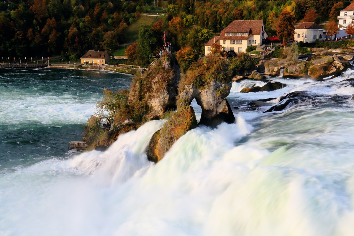 waterfall on the river Rhine