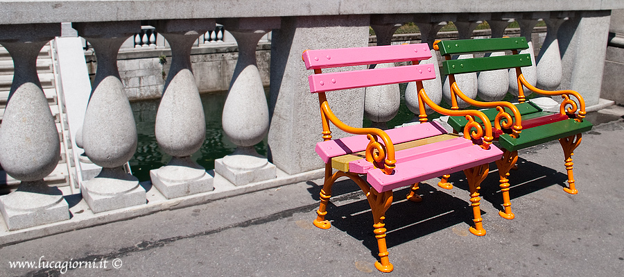 Benches in Ljubljana