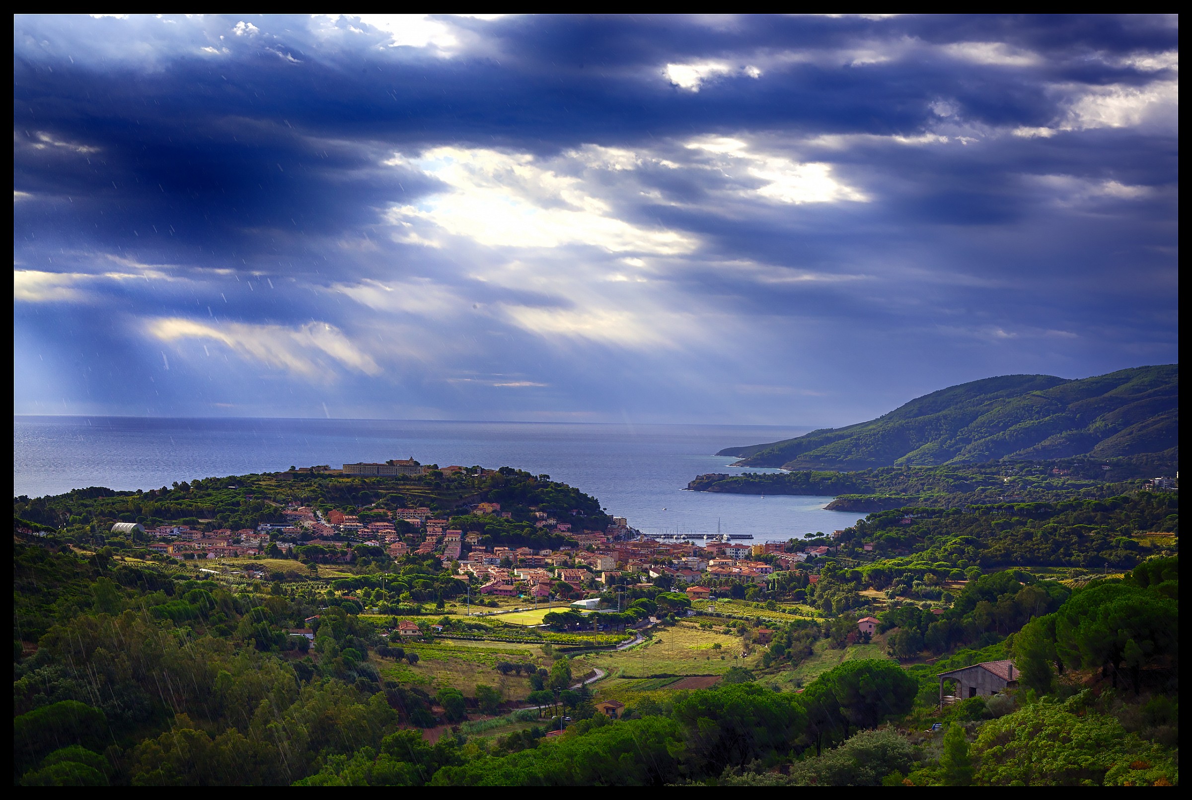Porto Azzurro in a rainy day.