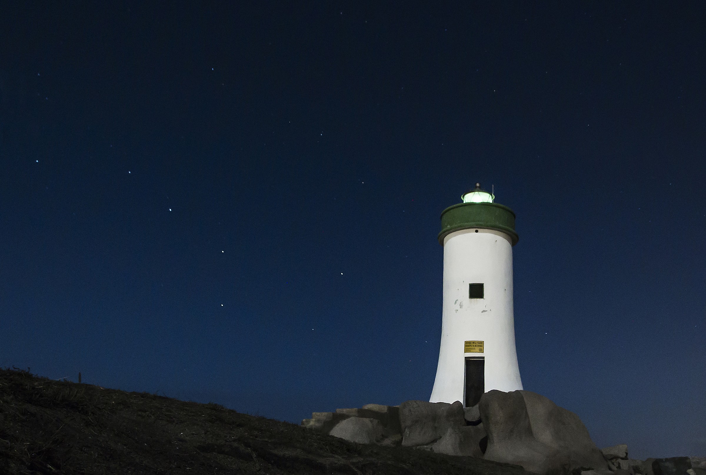 The lighthouse and stars