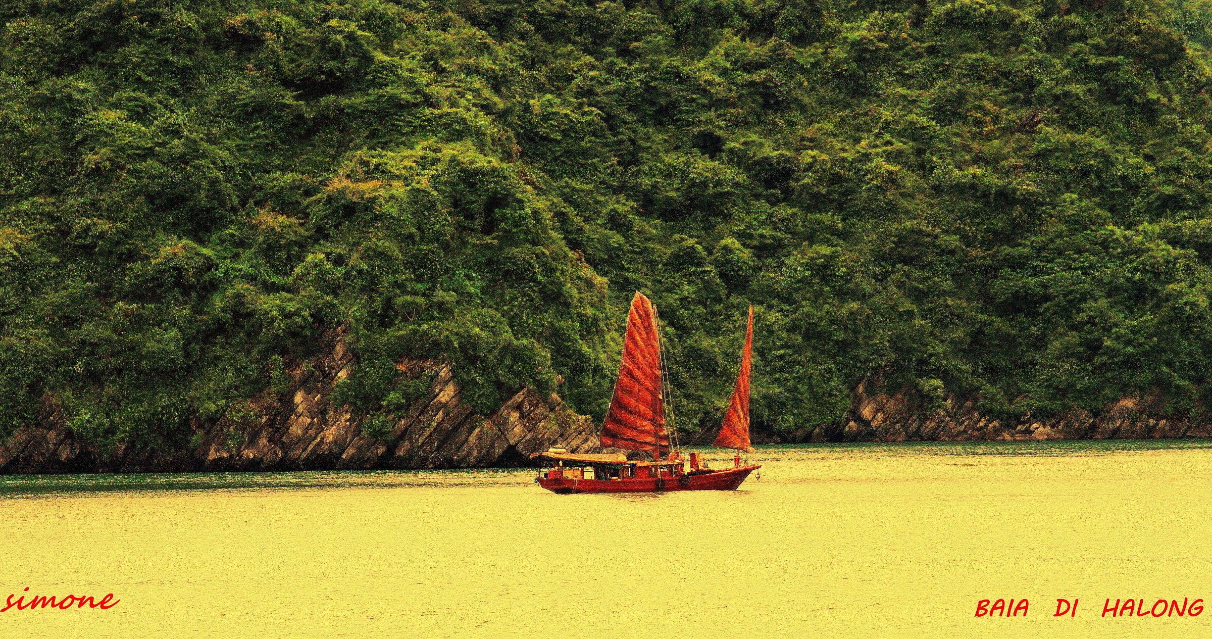 Traditional wooden junk