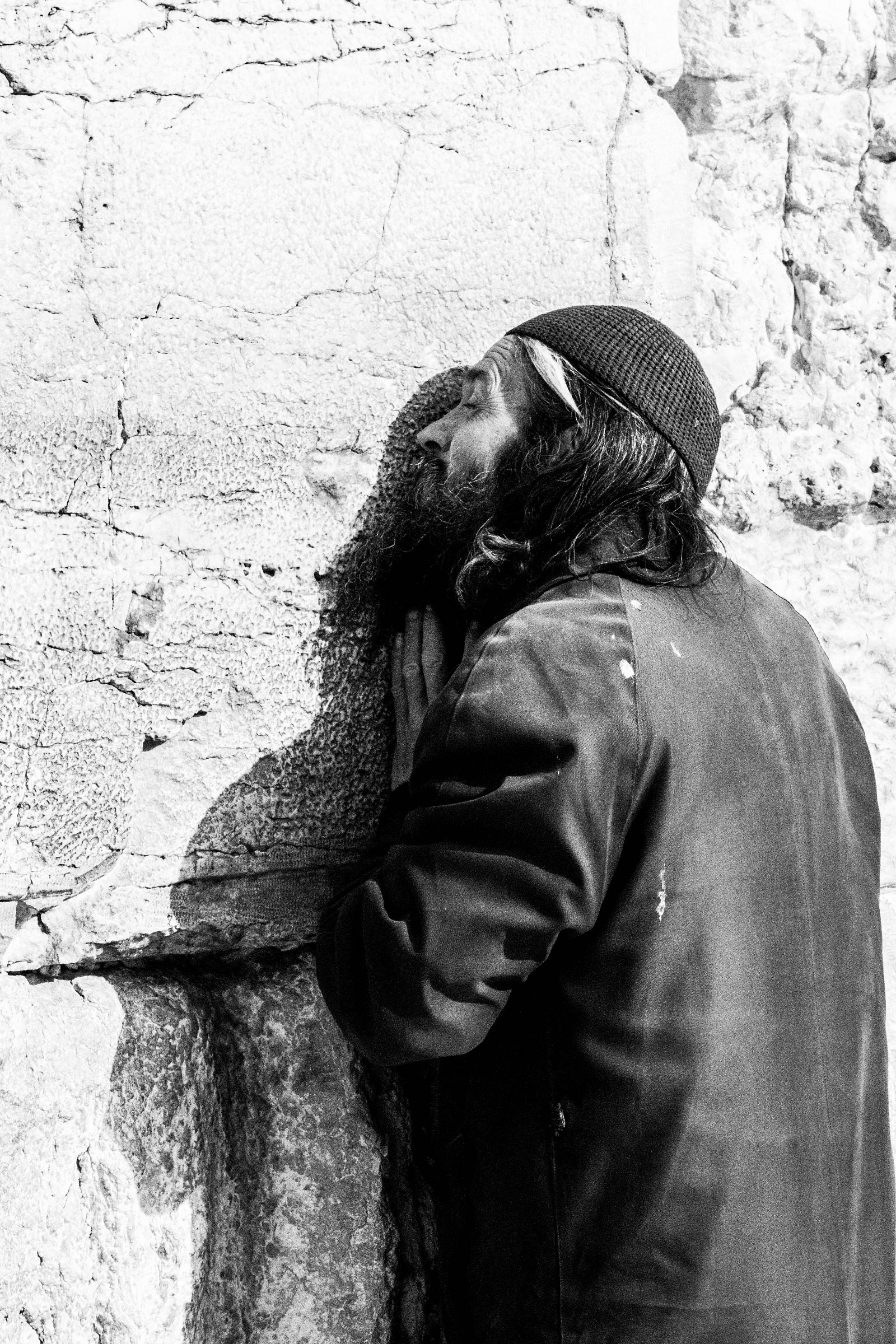 Praying at Western Wall