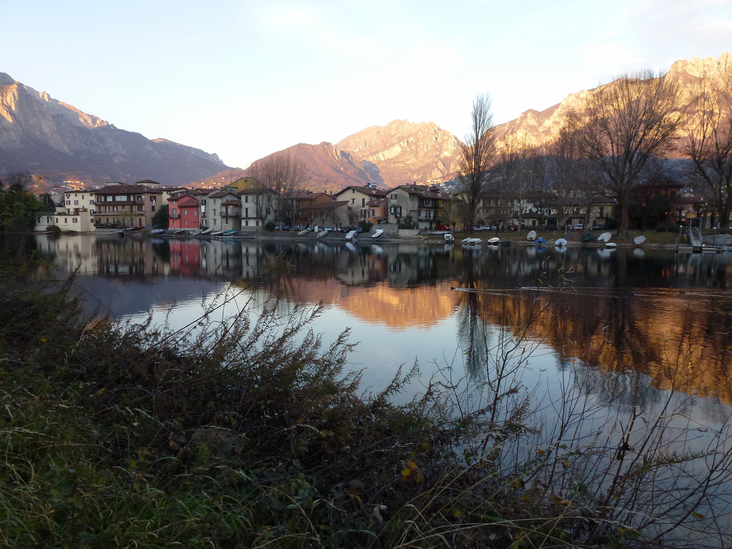 Pescarenico, tramonto invernale