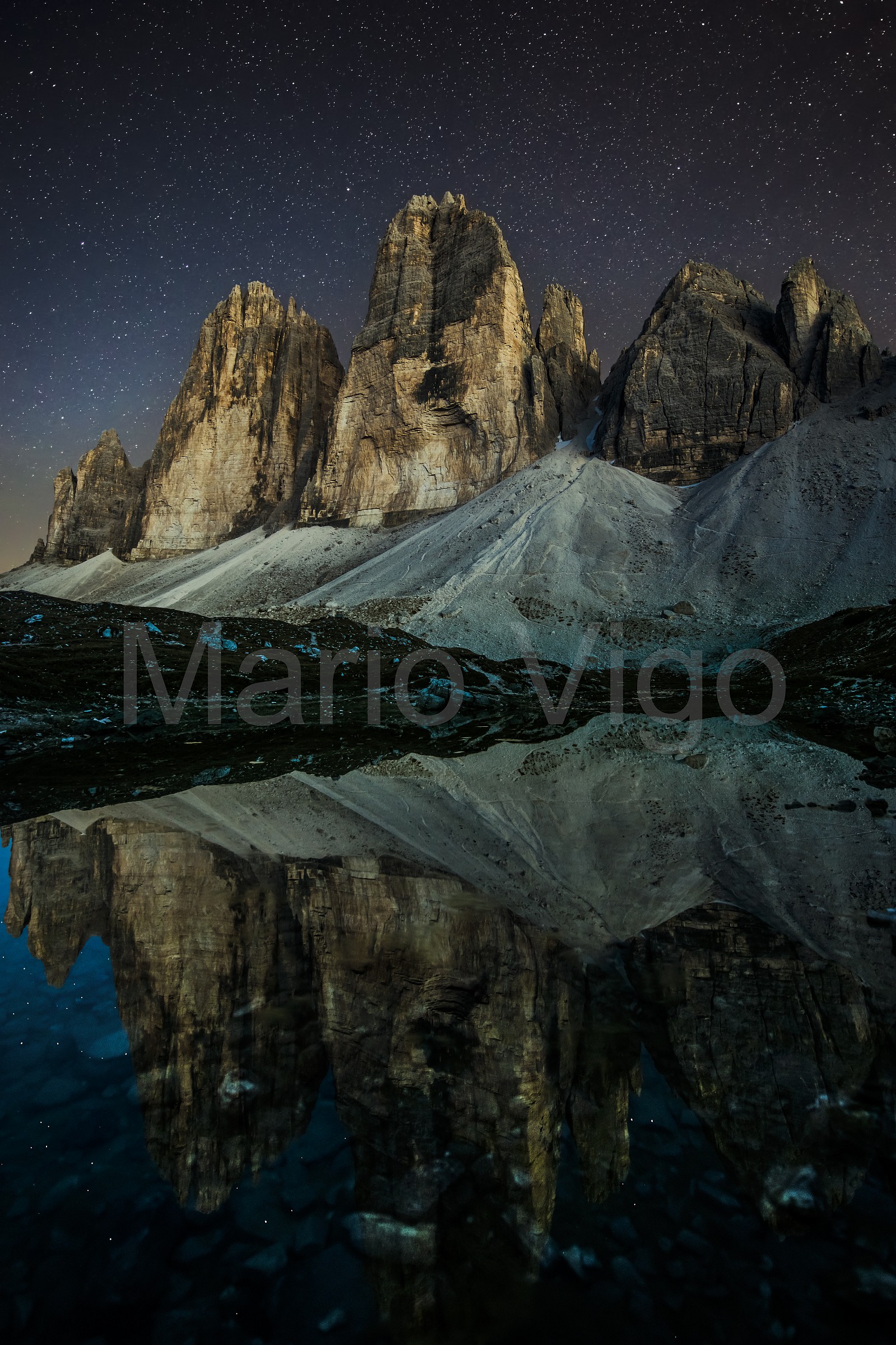 Three Peaks: reflections of the night