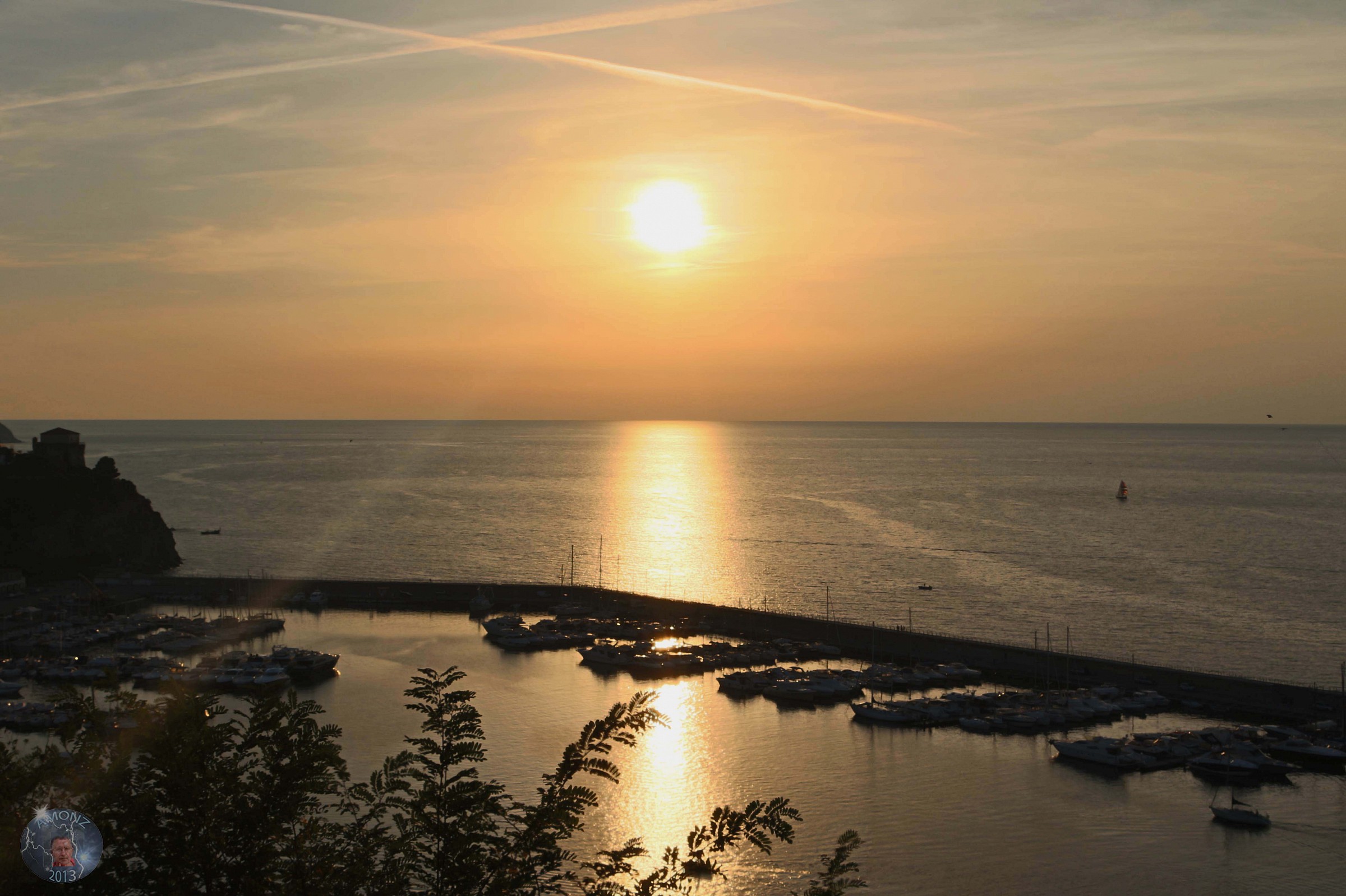 Sunset over the harbor