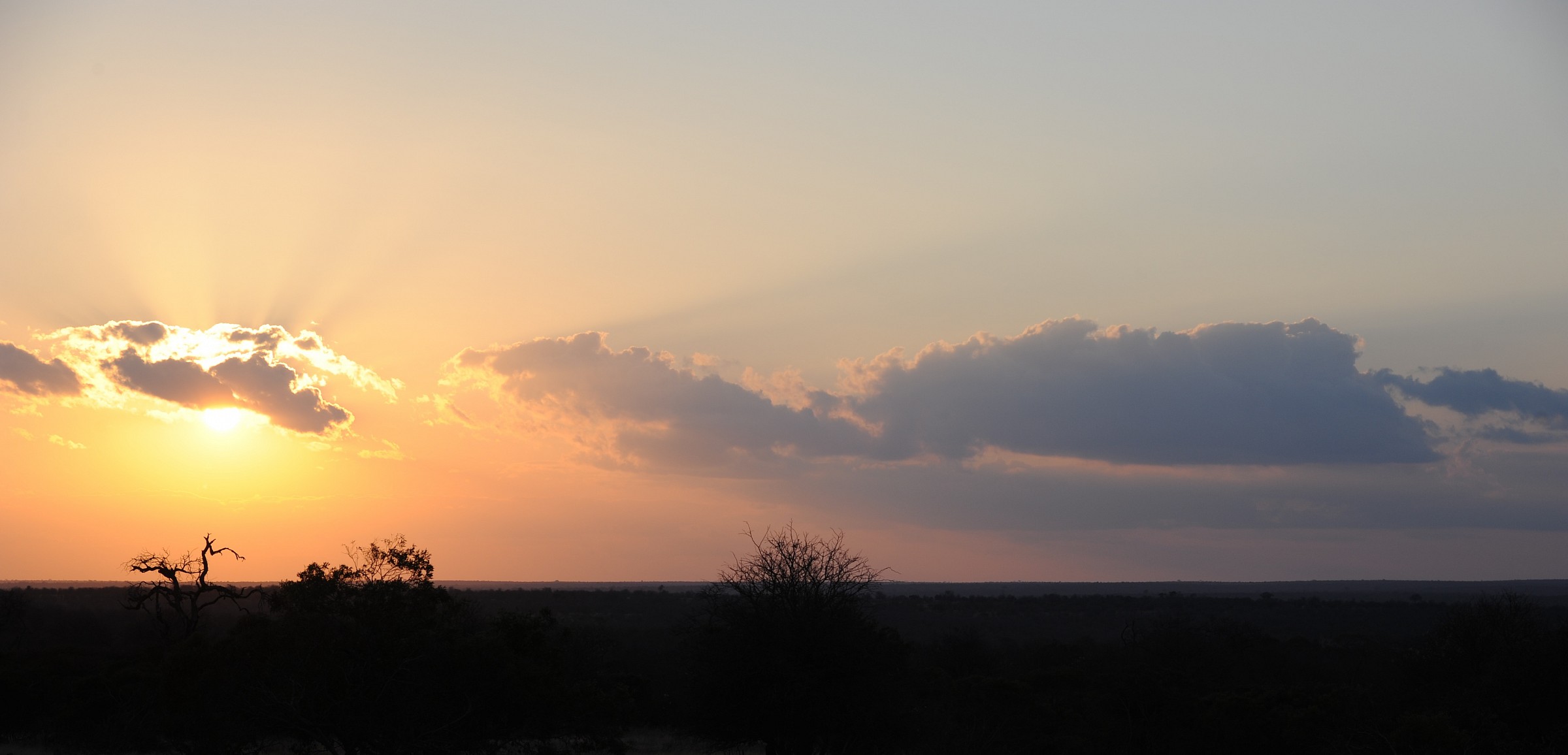 Tramonto al parco Kruger, Sudafrica